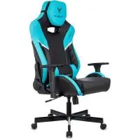 Игровое кресло Бюрократ Knight Thunder 5X (экокожа голубая/экокожа черная)